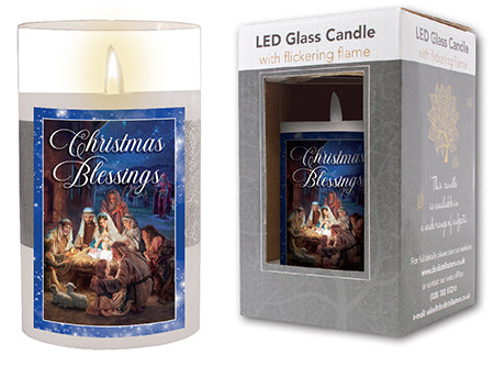 Christmas Candle LED Light Nativity Scene