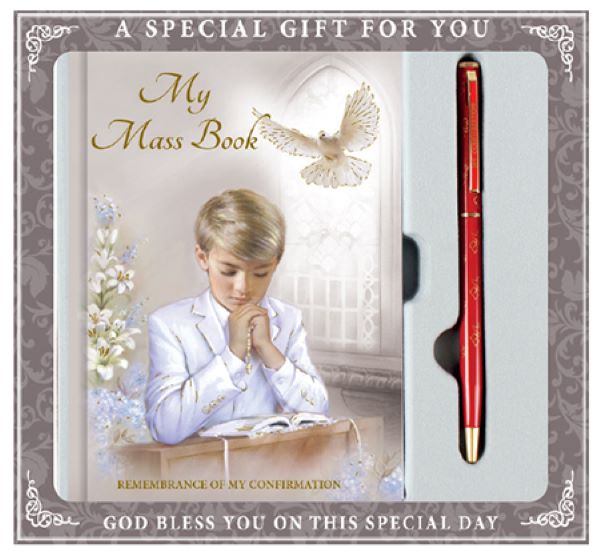 Confirmation Pen & Prayer Book Gift Set Boy