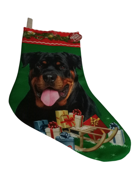 Christmas Stocking Tree Ornament Dog Rottweiler