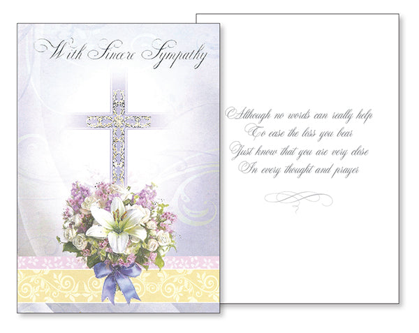 Sympathy Card Symbolic Cross