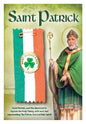 St Patrick's Day White Motif Shamrock Badge in Multicolour Ribbon