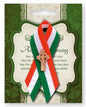 St Patrick's Day Celtic Cross Pin in Multicolour Ribbon