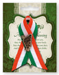 St Patrick's Day Harp Pin in Multicolour Ribbon