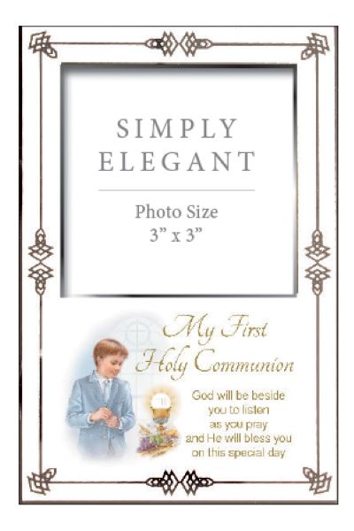 First Holy Communion Photo Frame White Boy