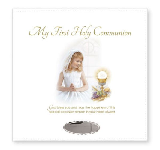 First Holy Communion White Leatherette Photo Album Girls
