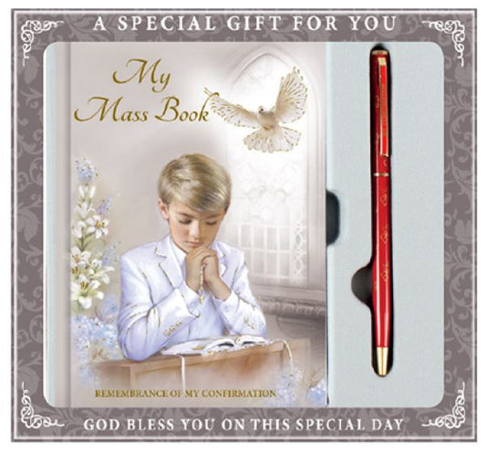 Confirmation Pen & Prayer Book Gift Set Boy
