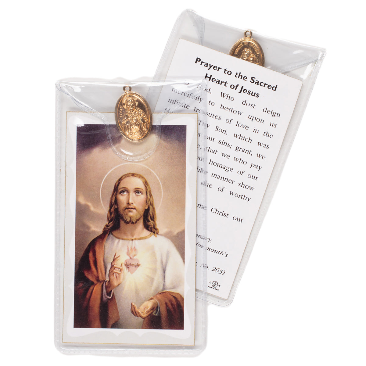Sacred Heart of Jesus Prayer Card Plastic Wallet