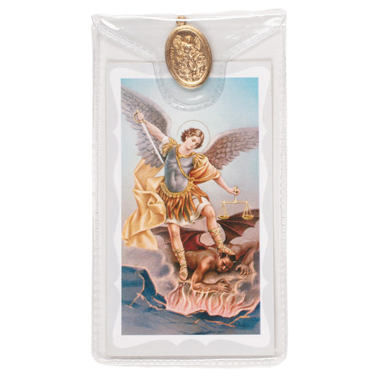 Saint Michael Prayer Card Plastic Wallet
