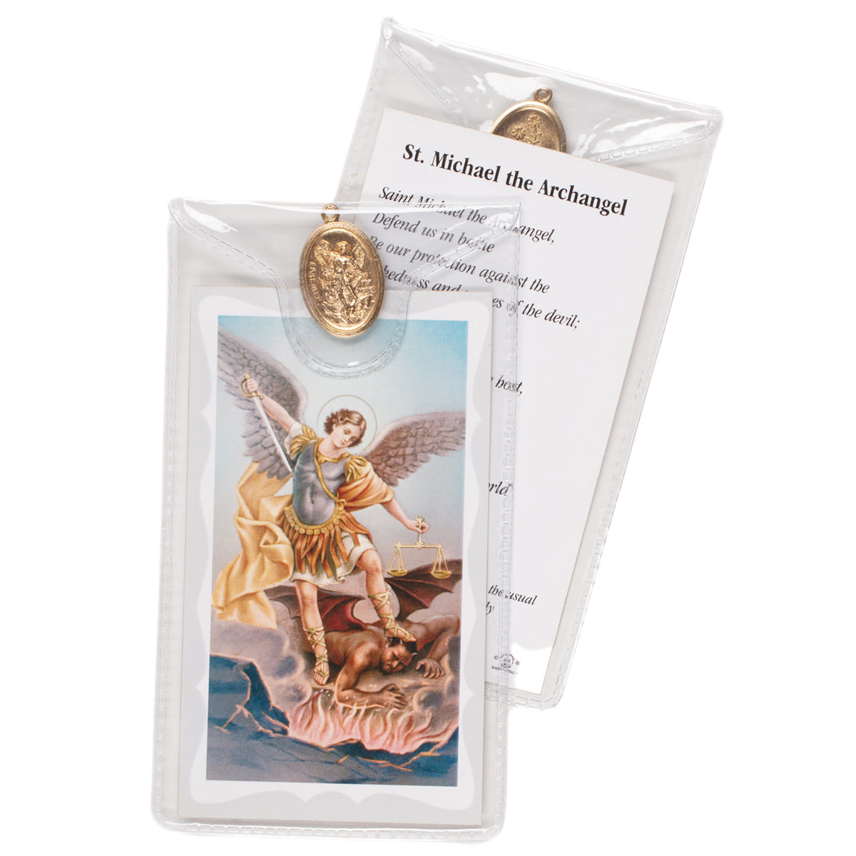 Saint Michael Prayer Card Plastic Wallet