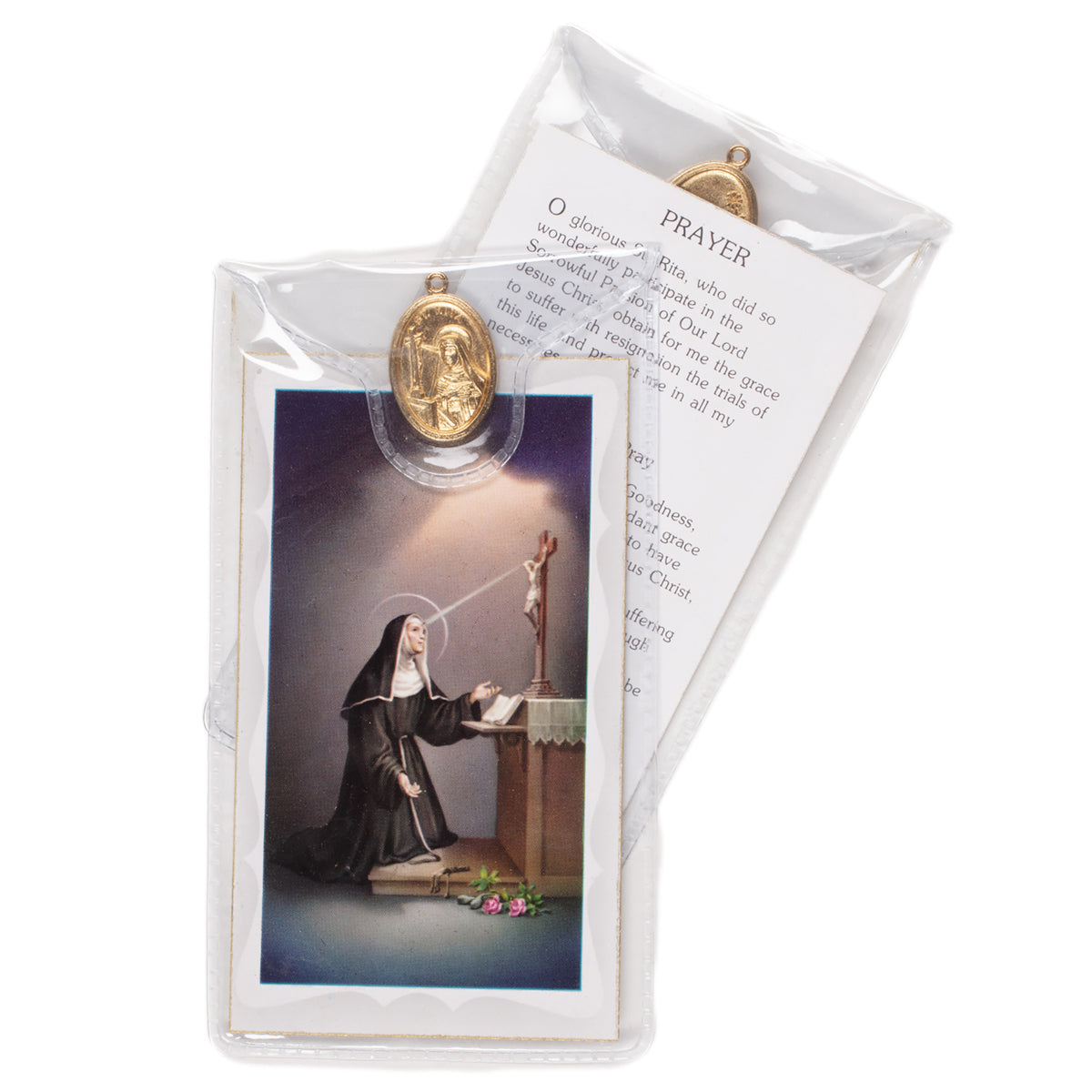 Saint Rita Prayer Card Difficult Causes Family